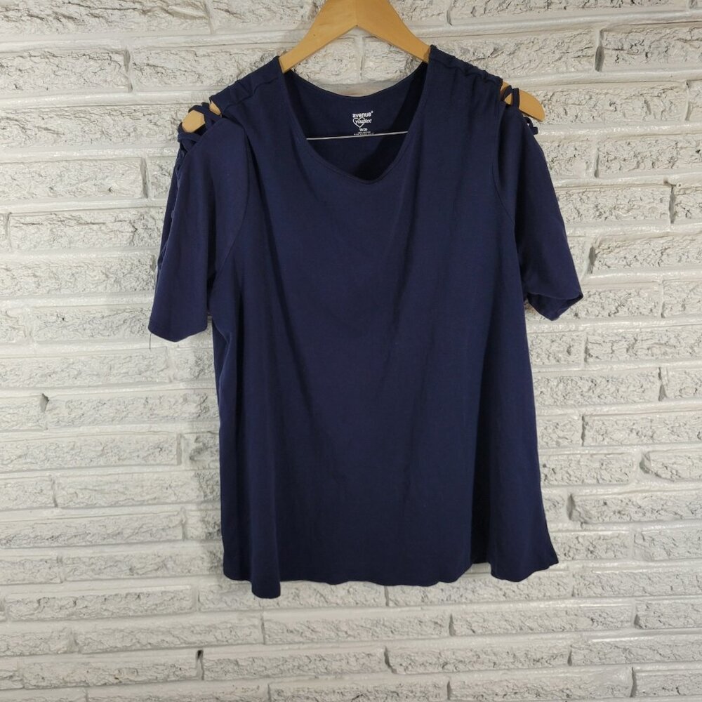 Avenue Your Tee Plus Size‎ 18 20 Blue 100% Cotton Short Sleeve T-Shirt BLU233E